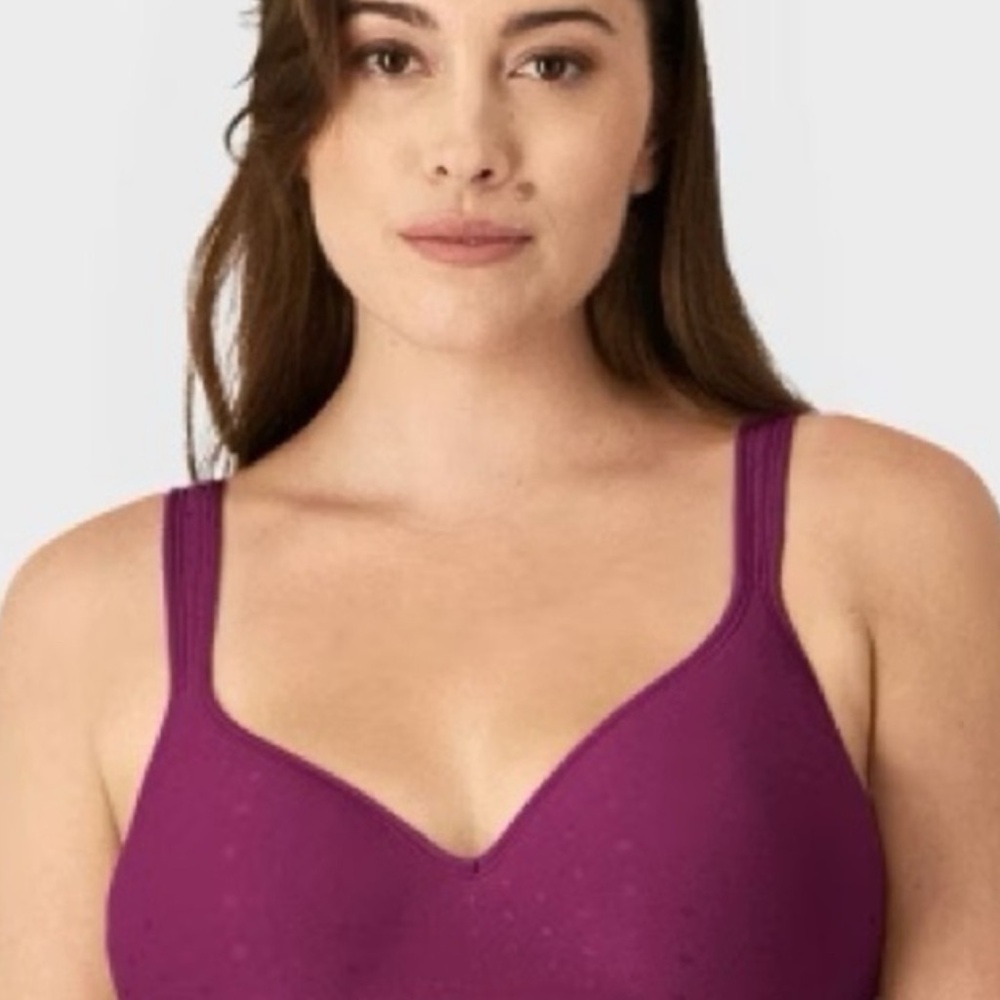 Bali Purple Dots Seamless Comfort Bra